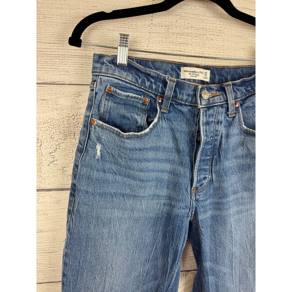 Abercrombie & Fitch Women's The 90's Baggy Low Rise Washed Jeans Size 4/27 - Picture 3 of 11